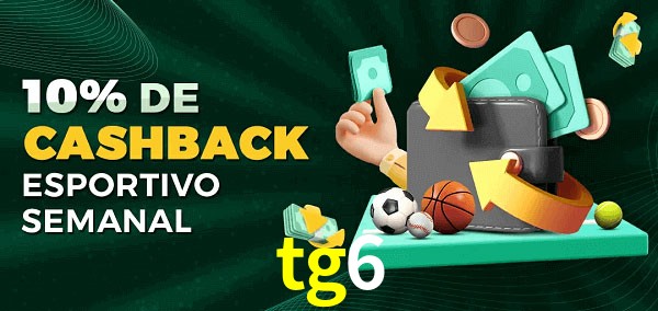 10% de bônus de cashback na tg6